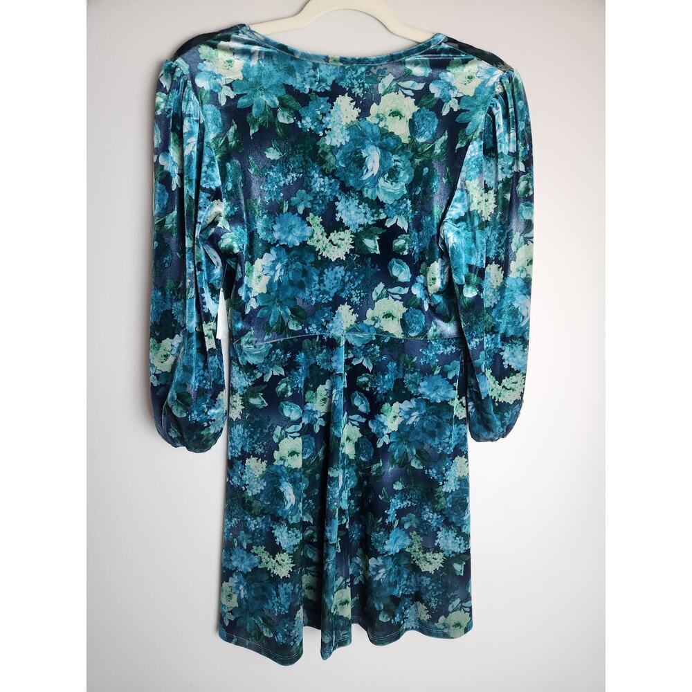 Midnight Doll Velvet babydoll dress sz L 3/4 sleeve fairycore witchy goth Y2K - Picture 3 of 10